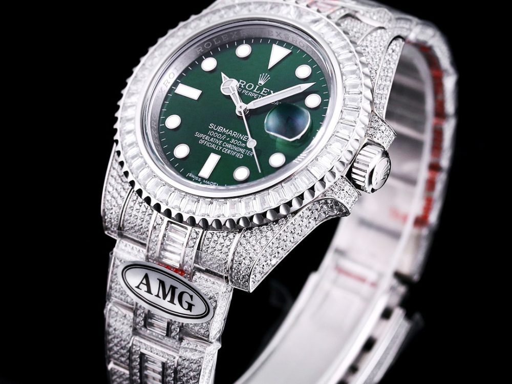 Rolex Submariner Iced Out Ref.116610LV-3 41mm Green Dial