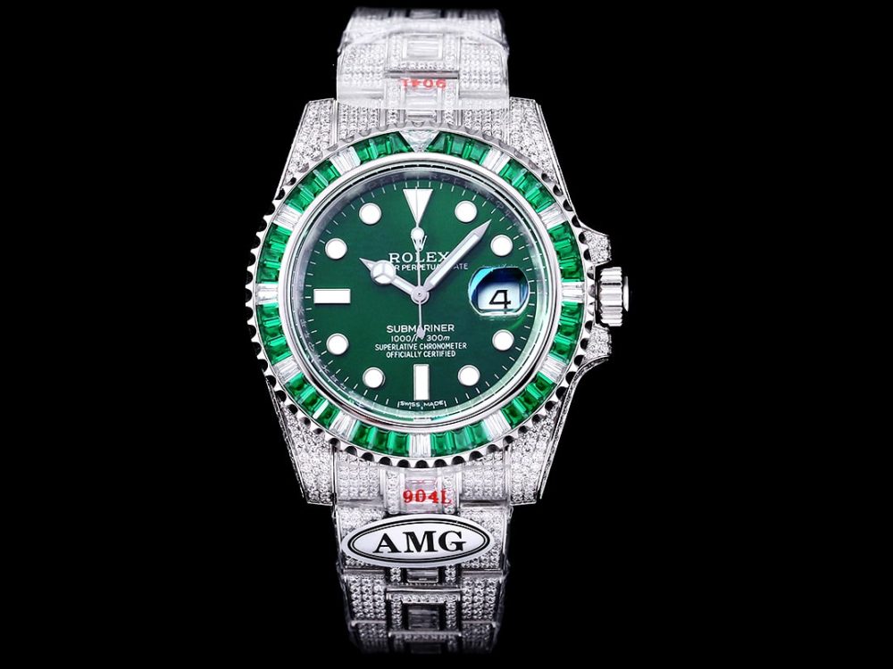 Rolex Submariner Iced Out Ref.116610LV-4 41mm Green Dial