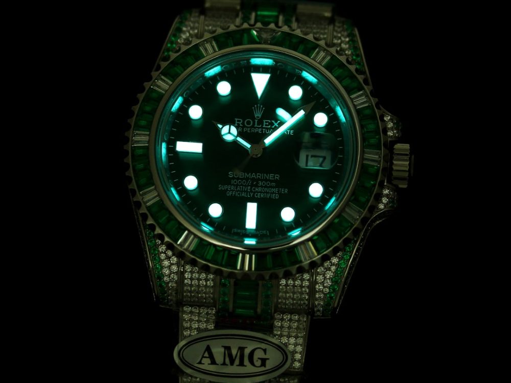 Rolex Submariner Iced Out Ref.116610LV-4 41mm Green Dial