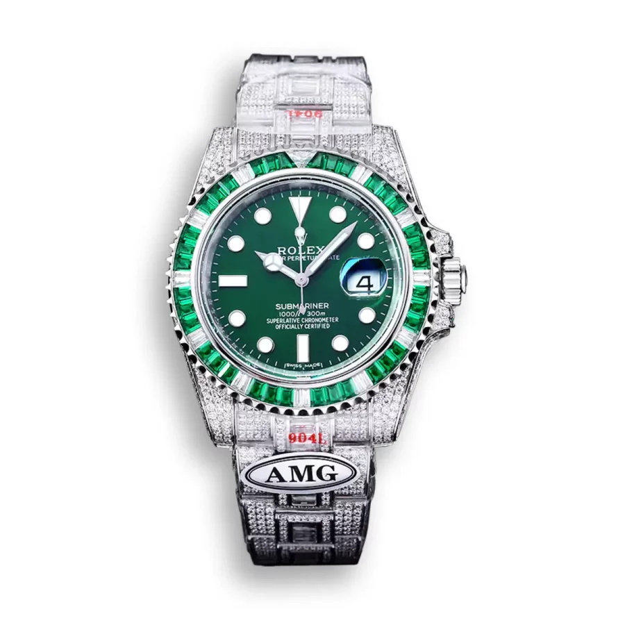 Rolex Submariner Iced Out Ref.116610LV-4 41mm Green Dial