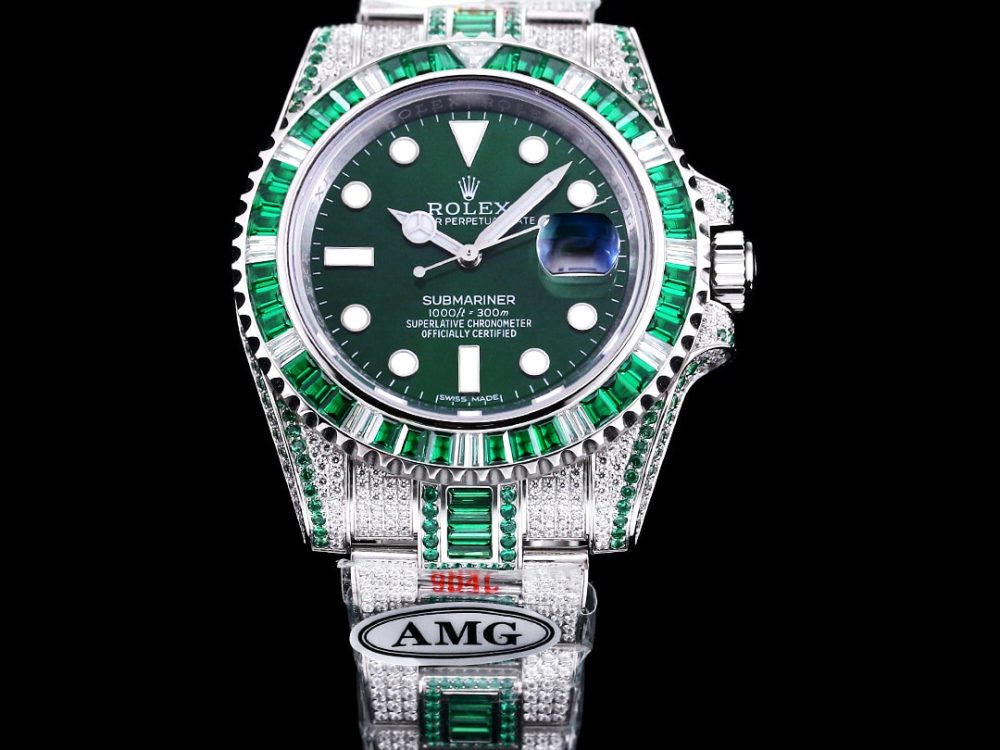 Rolex Submariner Iced Out Ref.116610LV-5 41mm Green Dial