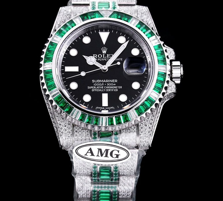 Rolex Submariner Iced Out Ref.116610LV-6 41mm Black Dial