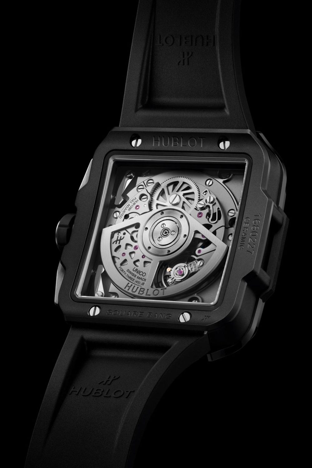 Hublot, Square Bang Unico Back Magic, 42mm, Black Ceramic, Ref# 821.CI.0170.RX