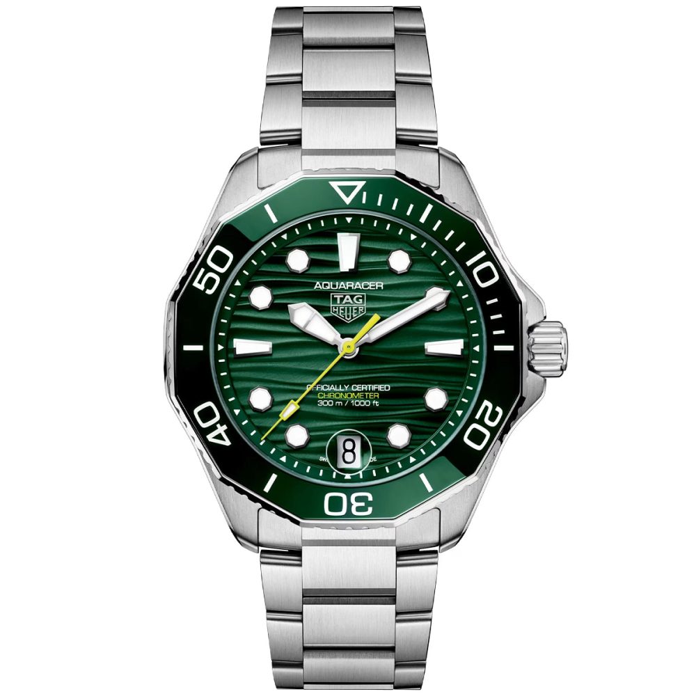 Aquaracer Professional 300 Date 42mm Green Dial Bracelet Watch