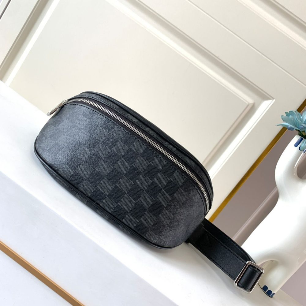 Louis Vuitton Campus Bumbag Damier Graphite Canvas For Men, Men's Bags 10.2in/26cm LV N40362 - Crozus