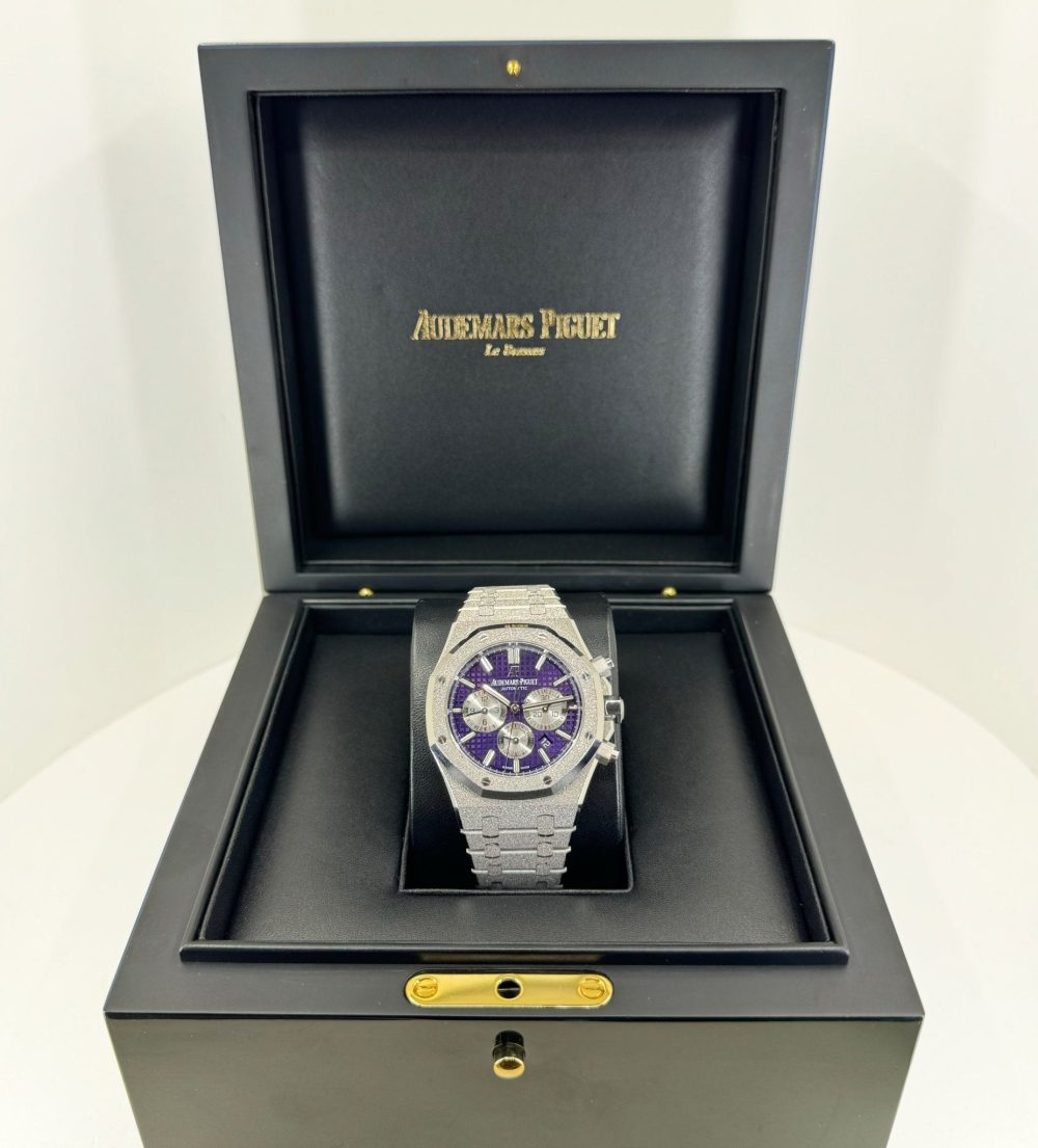 Audemars Piguet Royal Oak Chronograph Frosted White Gold 41mm Purple 26331BC.GG.1224BC.01