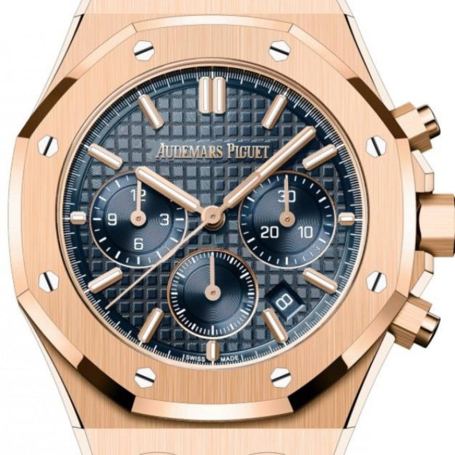 Audemars Piguet Royal Oak Selfwinding Chronograph Rose Gold 38mm Blue Dial 26715OR.OO.1356OR.01 nycluxurytime