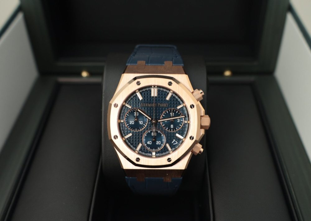 Audemars Piguet Royal Oak Selfwinding Chronograph Rose Gold 41mm Blue Dial 26240OR.OO.D315CR.01