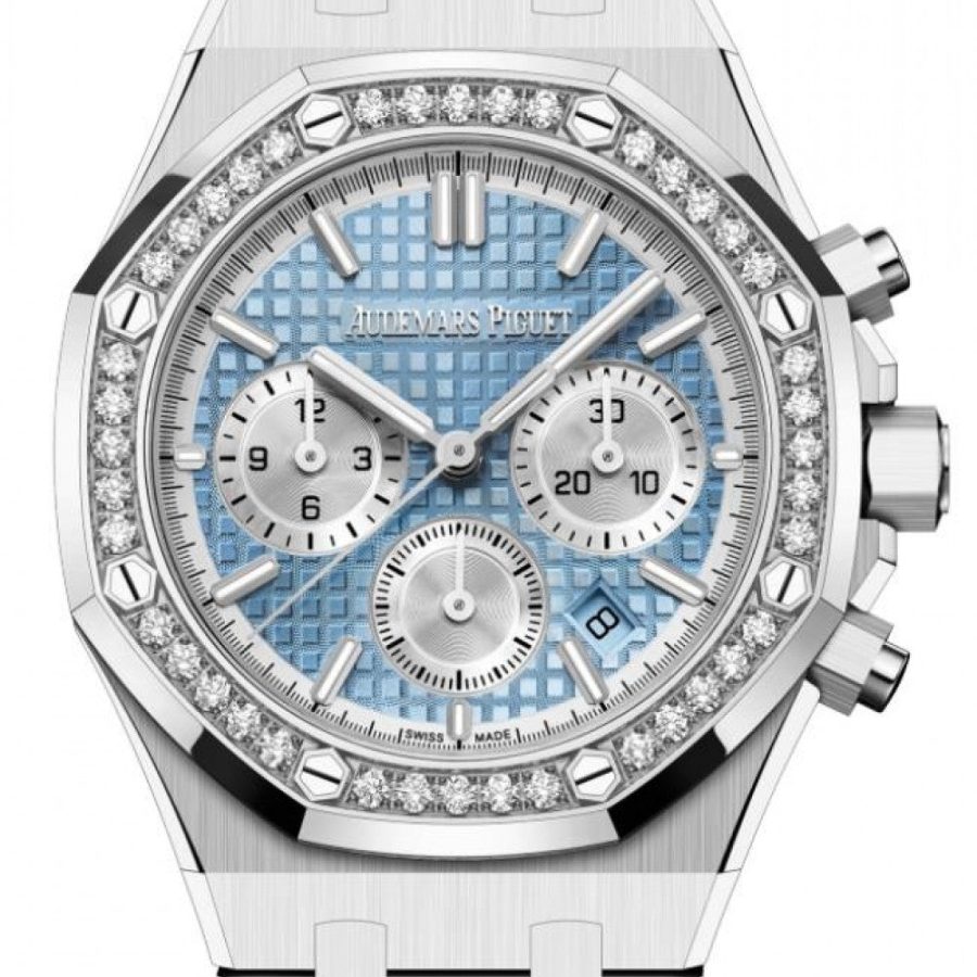 Audemars Piguet Royal Oak Selfwinding Chronograph Stainless Steel 38mm Light Blue Diamond 26715ST.ZZ.1356ST.01