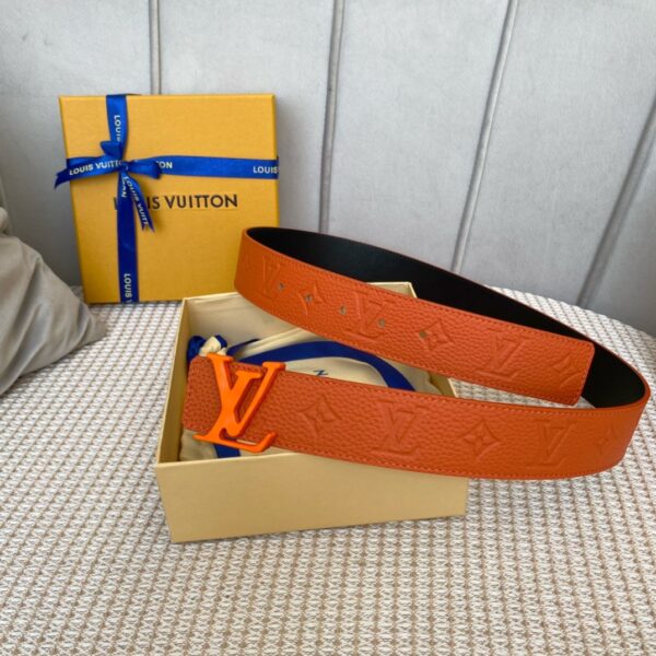 Louis Vuitton Iconic Reversible LV Belt Orange LV Women Belt - Crozus