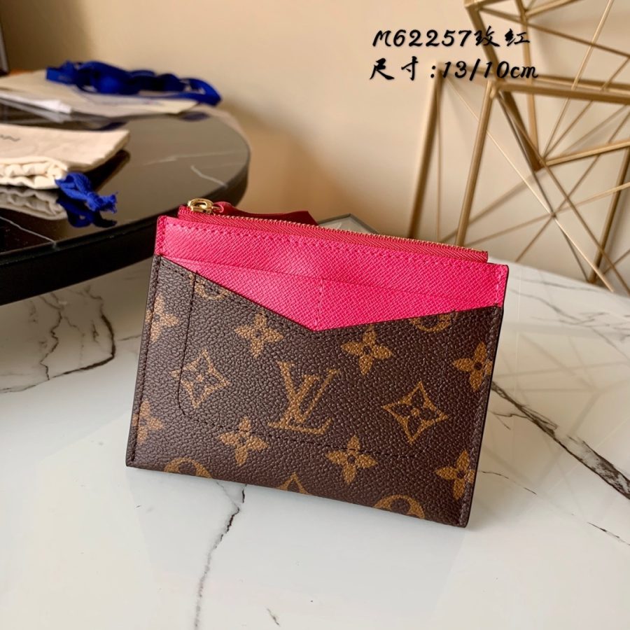 Louis Vuitton Zipped Card Holder Monogram Canvas Fuchsia For Women, Women Wallet LV M62257 - Crozus