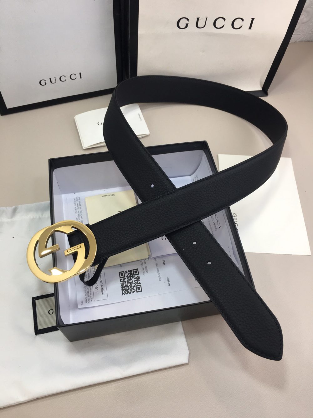 Gucci GG Marmont Reversible Belt Black, Women Belt - Crozus