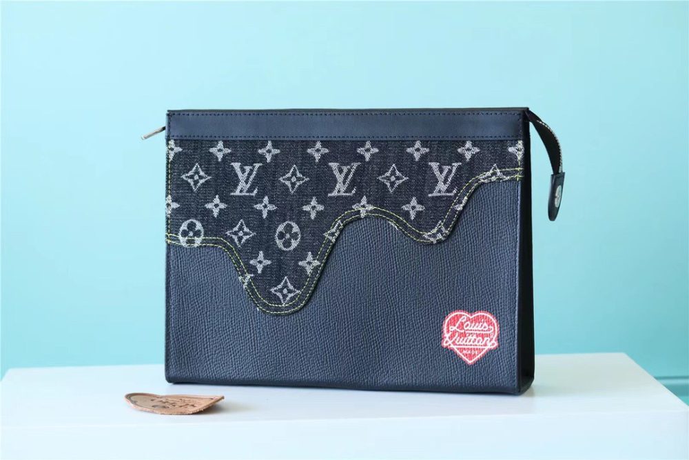 Louis Vuitton Pochette Voyage MM Monogram Drip Black By Nigo For Pre-Spring, Men's Travel Accessories 27cm LV M45961 - Crozus