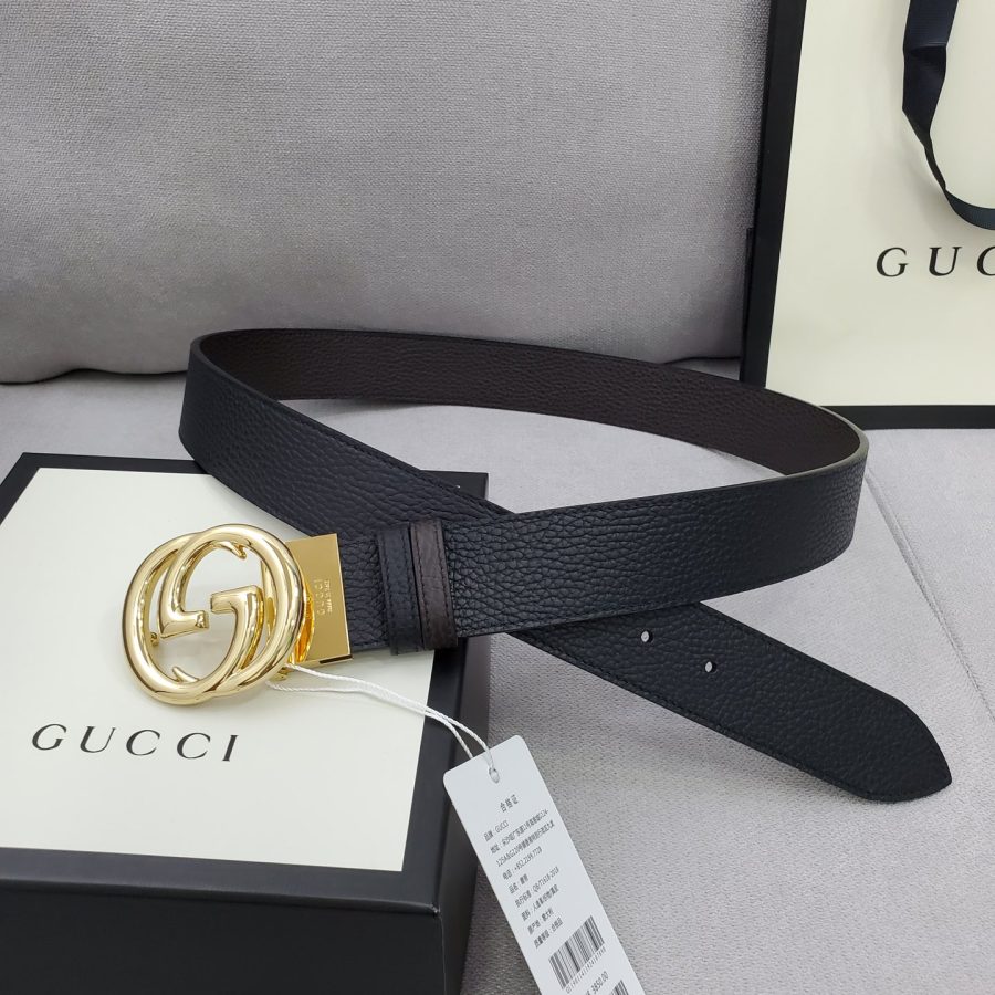 Gucci Belt With Interlocking G Buckle Black For Women, Women Belt - Crozus