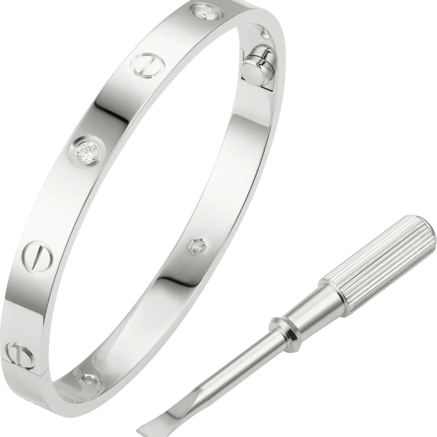 Screw Bracelet with Diamonds