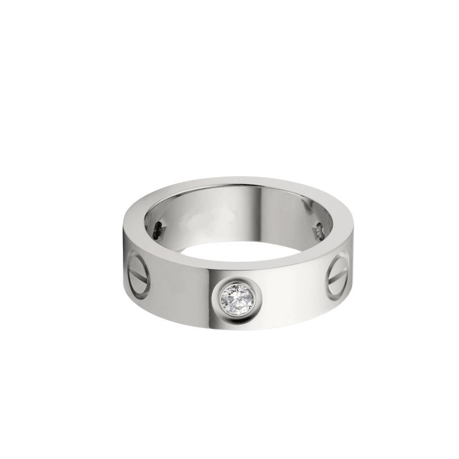 Screw Ring with Diamonds