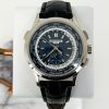 Patek Philippe 39.50mm Men Complications World Time Chronograph Watch Blue Dial 5930G