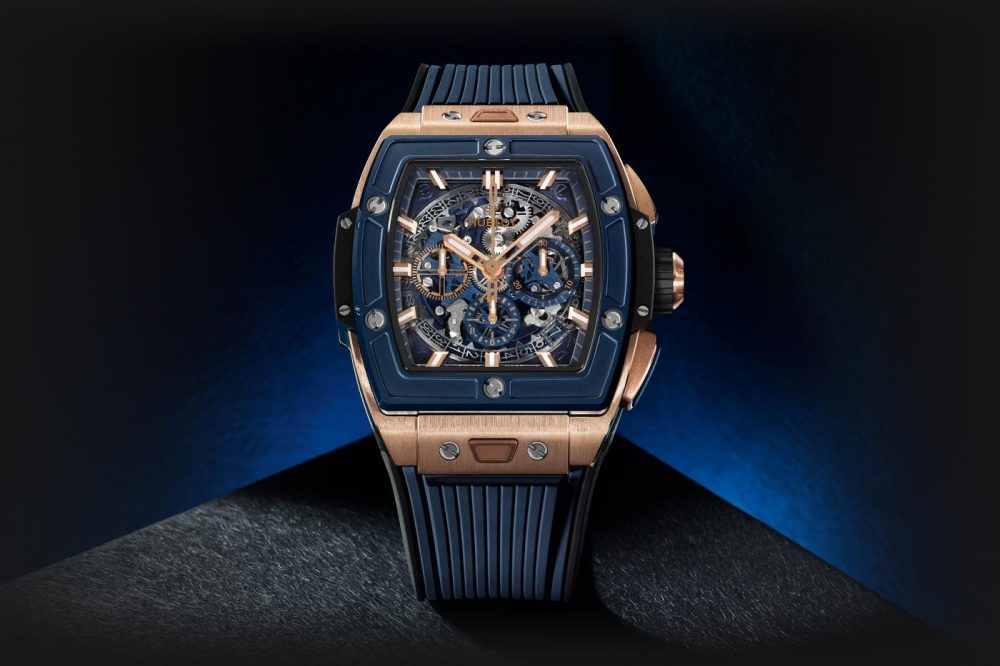 Hublot Spirit of Big Bang KING GOLD BLUE CERAMIC Ref# 642.OL.7180.RX